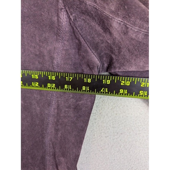 Valerie by Valerie Stevens Leather Jacket Purple Suede Retro Outdoor Size Small - Picture 8 of 13